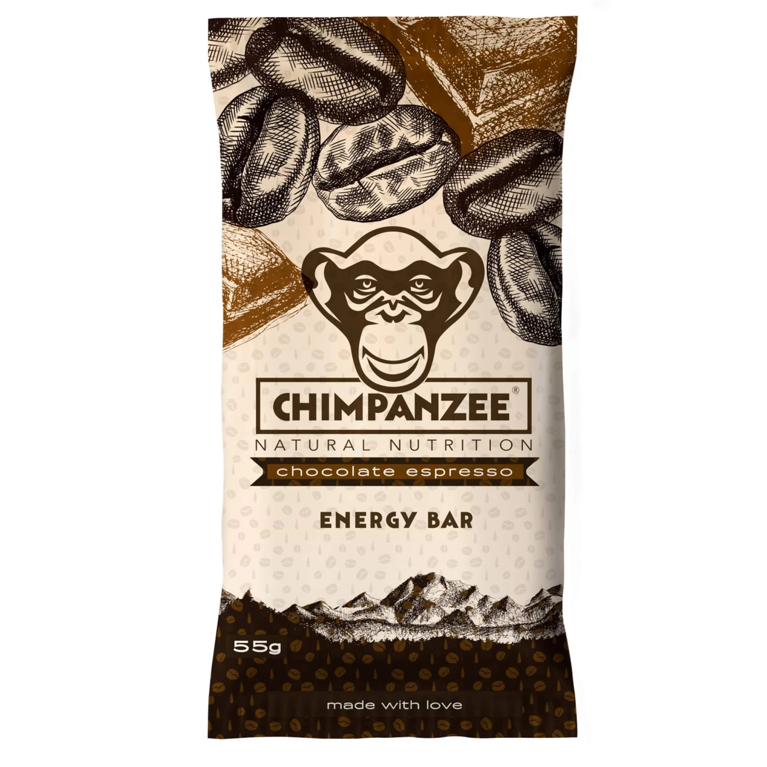 Chimpanzee ENERGYBAR CHOCOLATE ESPRESSO - Müsliriegel 1 Chimpanzee ENERGYBAR CHOCOLATE ESPRESSO - Müsliriegel